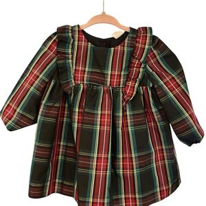 GAP Kids Plaid Formal Dress - Red, Green, Black, Yellow